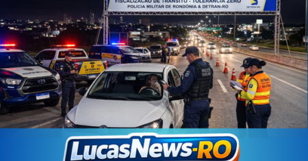 Operação Lei Seca leva oito motoristas à delegacia por embriaguez ao volante em Ariquemes
